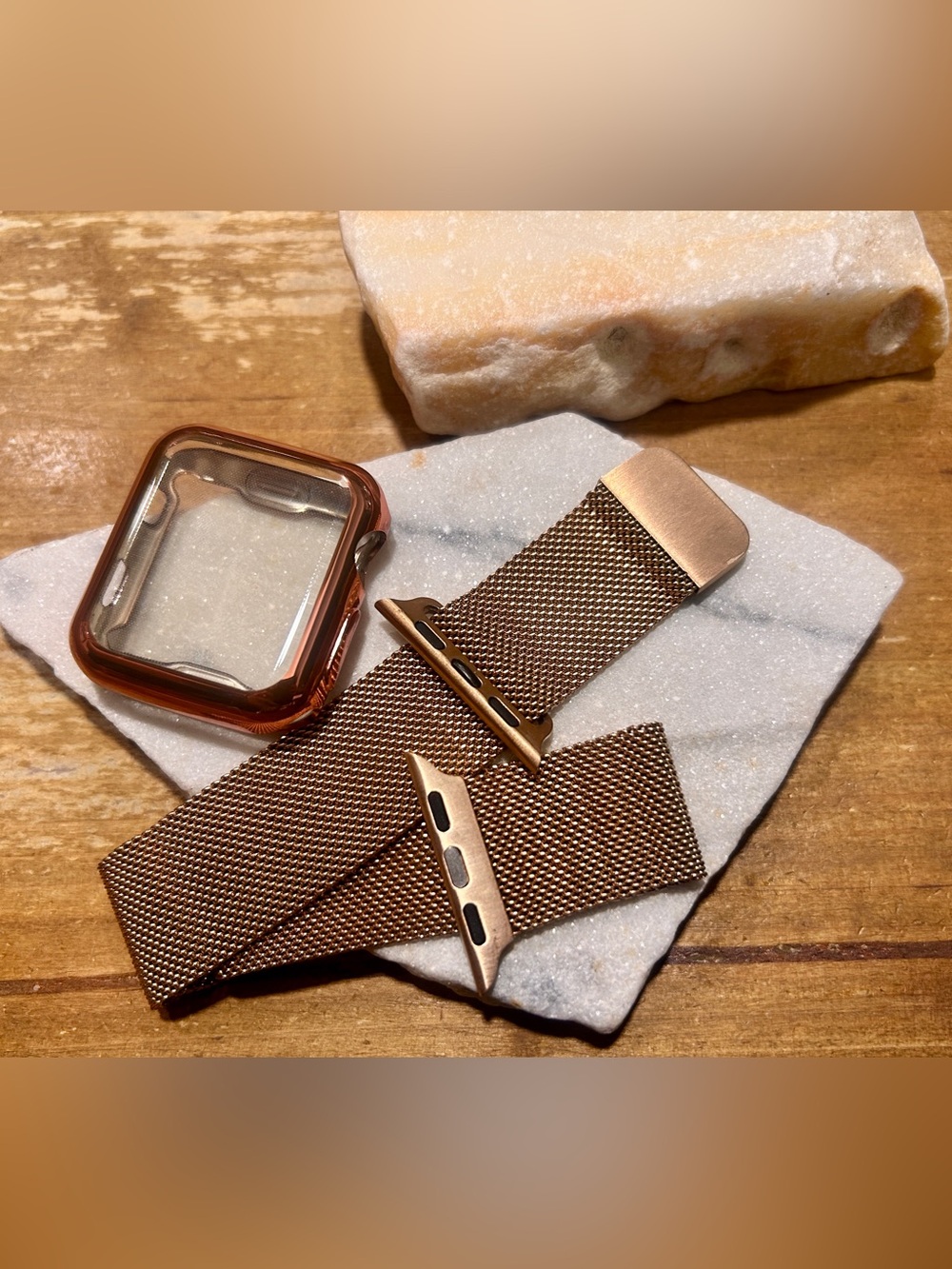 Rose Gold Milanese Loop Stainless Steel Apple Watch Band
